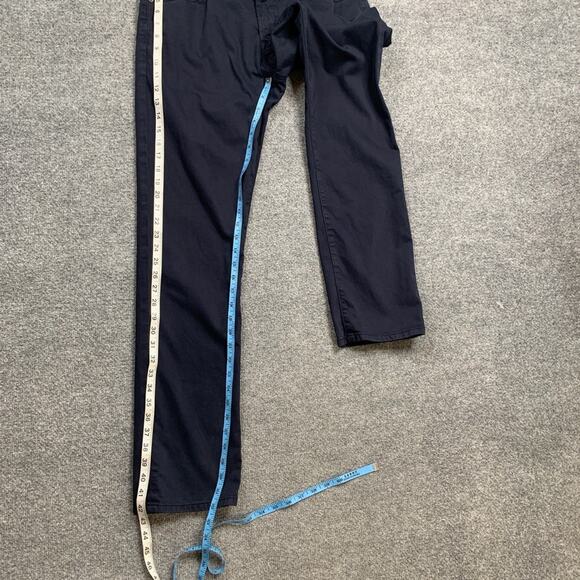 Adriano Goldschmied Pants Mens 31 Navy Everett Slim Straight Stretch 5 Pocket - Picture 5 of 13